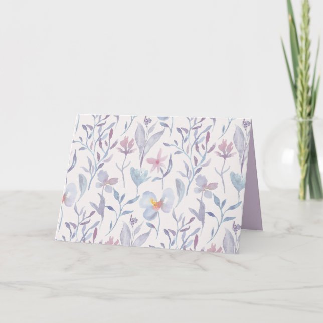 Tarjeta De Agradecimiento Flores silvestres florales Robo rústico Guión capr (Anverso)