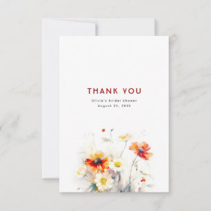 Tarjeta De Agradecimiento Flores silvestres gracias
