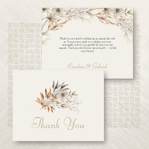 Tarjeta De Agradecimiento Flores silvestres otoño otoño elegante matrimonio