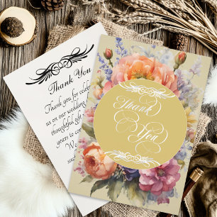 Tarjeta De Agradecimiento Flores silvestres - Trigo