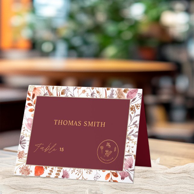 Tarjeta De Agradecimiento Flores silvestres Vegetarianas Elección de Comida  (Subido por el creador)