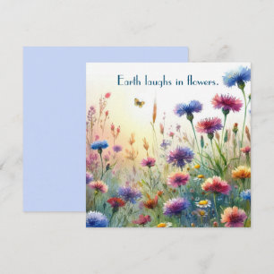 Tarjeta De Agradecimiento Flores silvestres y presupuesto