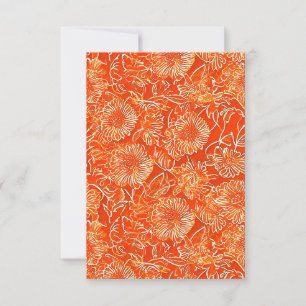Tarjeta De Agradecimiento Flores suaves naranjas