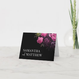 Tarjeta De Agradecimiento Flores Temperamentales Elegante Moderno Rústico Bo