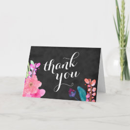 Tarjeta De Agradecimiento flores tropicales gracias 5x7, Luau gracias