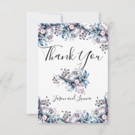 Tarjeta De Agradecimiento Flores victorianas elegantes de estilo Art Déco