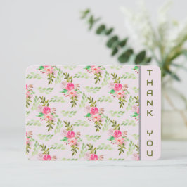 Tarjeta de agradecimiento Flores y Hojas