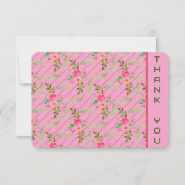 Tarjeta de agradecimiento Flores y Hojas