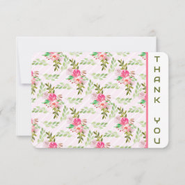 Tarjeta de agradecimiento Flores y Hojas