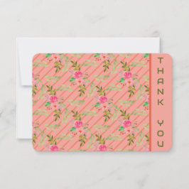 Tarjeta de agradecimiento Flores y Hojas
