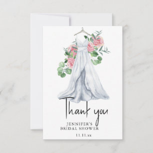 Tarjeta De Agradecimiento Flores y vegetación - gracias baby shower nupcial