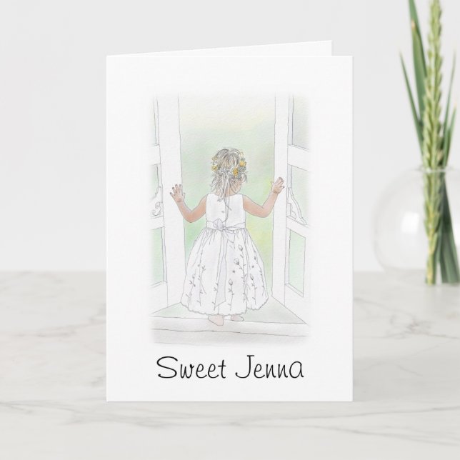 Tarjeta De Agradecimiento Florista dulce (Anverso)