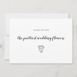 Tarjeta De Agradecimiento Floristería de flores de boda