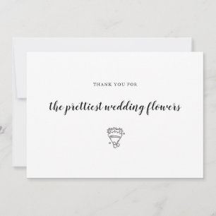 Tarjeta De Agradecimiento Floristería de flores de boda
