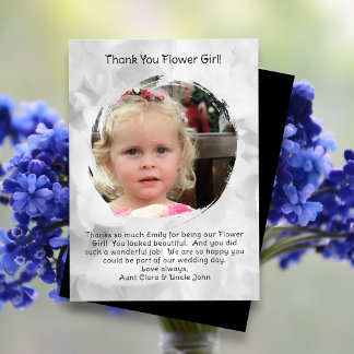Tarjeta De Agradecimiento Flower Girl Photo