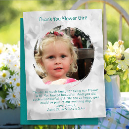 Tarjeta De Agradecimiento Flower Girl Photo