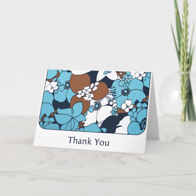 Tarjeta De Agradecimiento Flower Posh (Anverso)