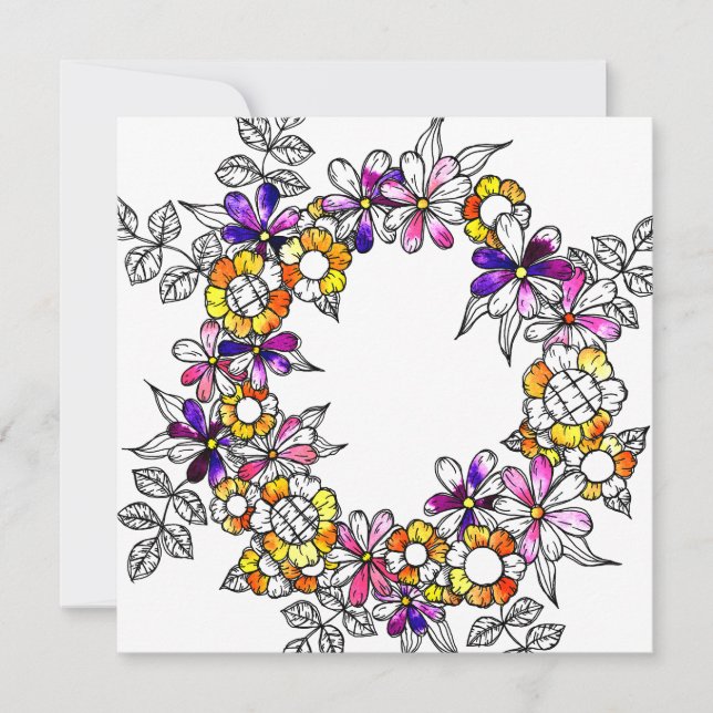 Tarjeta De Agradecimiento Flower Ring (Anverso)