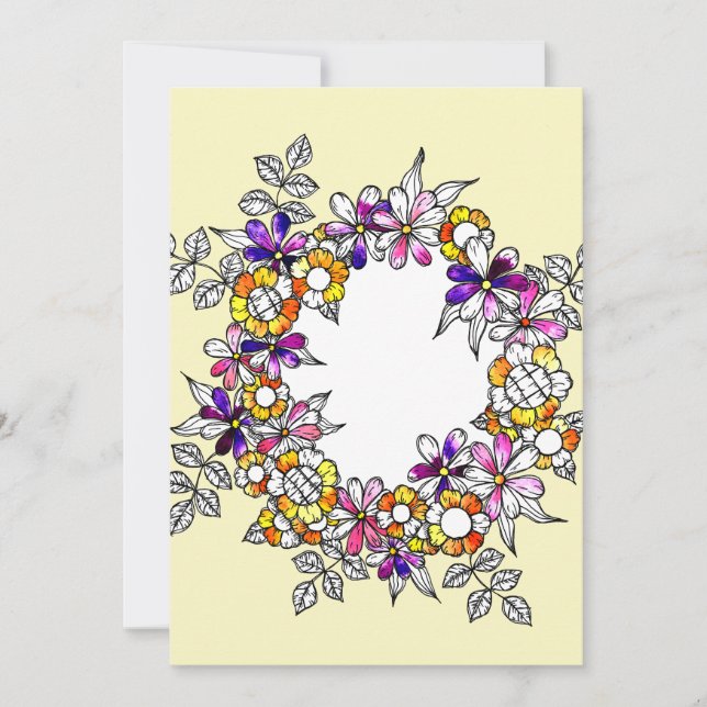 Tarjeta De Agradecimiento Flower Ring (Anverso)