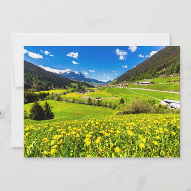 Tarjeta De Agradecimiento Flowers | Dandelion Canton of Grisons, Switzerland (Anverso)