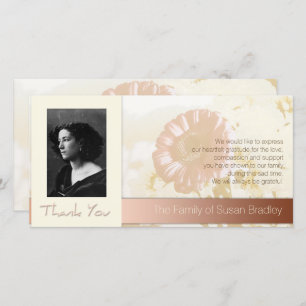 Tarjeta De Agradecimiento Flowers Frame Photo Sympathy Gracias P