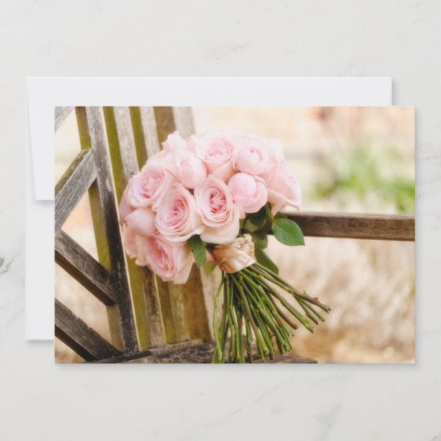 Tarjeta De Agradecimiento Flowers | Pink Rose Bouquet (Anverso)