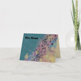 Tarjeta De Agradecimiento Flute Player Bat Mitzvah Gracias