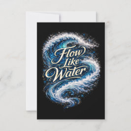 Tarjeta De Agradecimiento Fluye Como el Agua