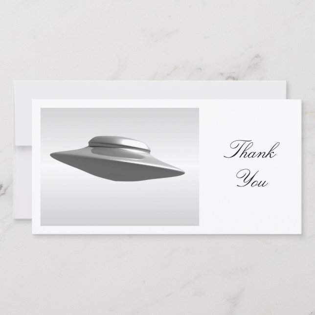 Tarjeta De Agradecimiento Flying Saucer - Gracias (Anverso)