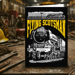 Tarjeta De Agradecimiento Flying Scotsman 1923 LNER Train. Steam Locomotive.
