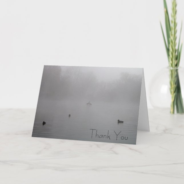 Tarjeta De Agradecimiento Foggy Morning Gracias (Anverso)