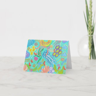 Tarjeta De Agradecimiento Folded Blank Card - Aquatic Adventures