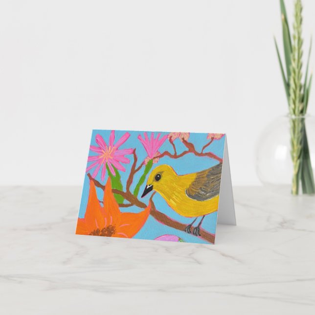 Tarjeta De Agradecimiento Folded blank card - Spring Pleasures (Anverso)