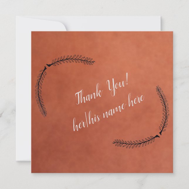 Tarjeta De Agradecimiento Folded Thank You Card (Anverso)