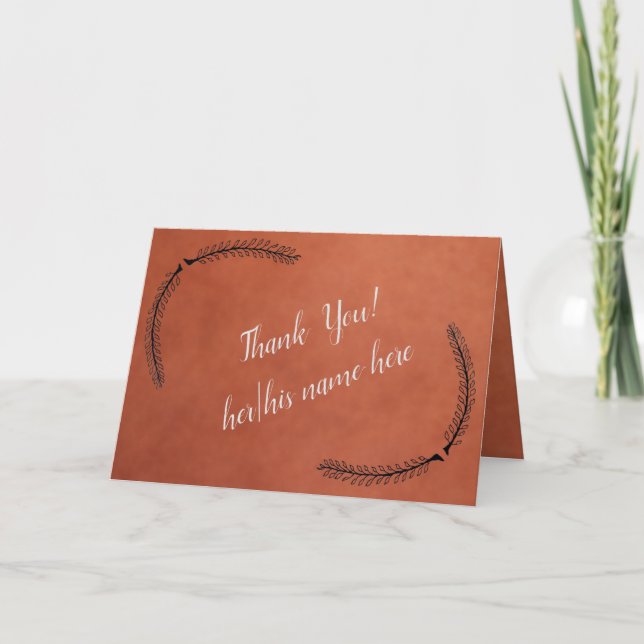 Tarjeta De Agradecimiento Folded Thank You Card (Anverso)