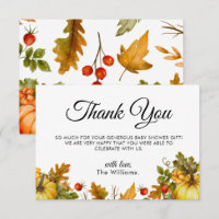 Foliage de calabaza Baby Shower otoño