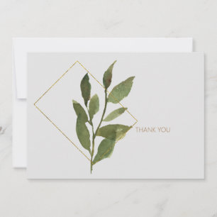 Tarjeta De Agradecimiento Foliage Funeral Simple Gracias