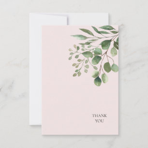Tarjeta De Agradecimiento Foliage Rubor Boda Gracias