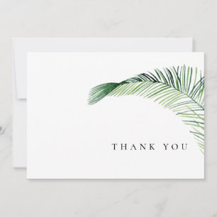 Tarjeta De Agradecimiento Foliage Tropical Funeral Simple Gracias
