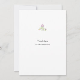 Tarjeta De Agradecimiento Folk Floral Wedding Thank You Minimal Design