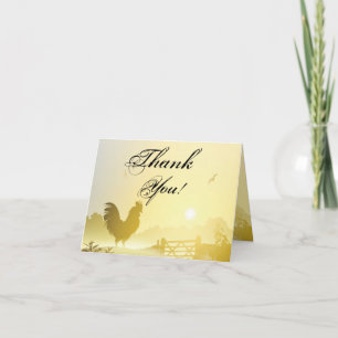 Tarjeta De Agradecimiento Follada Gracias Card Sunny Morning Farm Country R