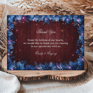 Tarjeta De Agradecimiento Follaje Helado Brillante Sobre