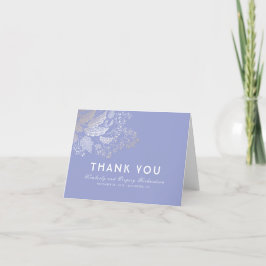 Tarjeta De Agradecimiento Follaje púrpura de lavanda, elegante agradecimient