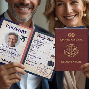 Tarjeta De Agradecimiento Folleto sobre el tema del viaje de cumpleaños núme