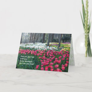 Tarjeta De Agradecimiento Fomento de las escrituras en un campo de tulipanes