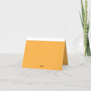 Tarjeta De Agradecimiento fondo amarillo con borde negro