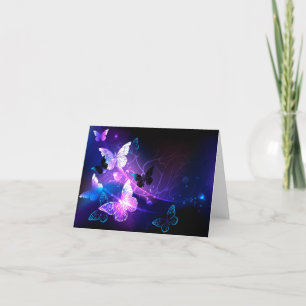 Tarjeta De Agradecimiento Fondo con mariposas nocturnas