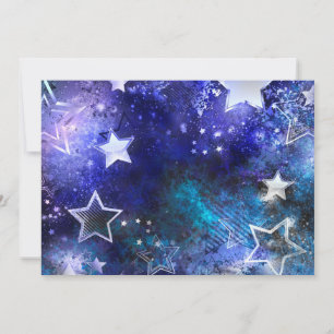 Tarjeta De Agradecimiento Fondo espacial con estrellas