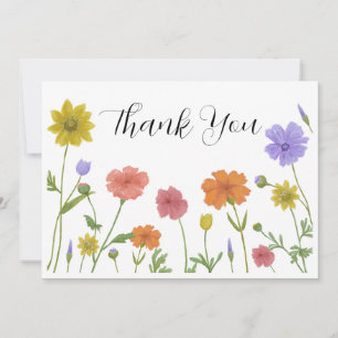 Tarjeta De Agradecimiento Fondo floral de verano