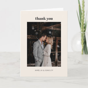 Tarjeta De Agradecimiento Fondo Retro Blanco Bodas Foto Nombres Personalizad